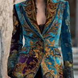Cecilia | Blazer sartoriale in velluto barocco