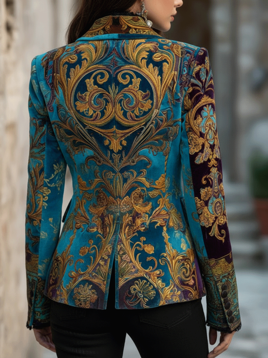 Cecilia | Blazer sartoriale in velluto barocco