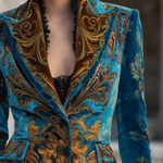 Cecilia | Blazer sartoriale in velluto barocco