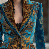 Cecilia | Blazer sartoriale in velluto barocco