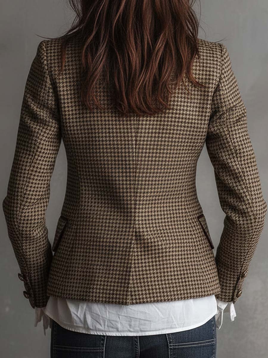 Agata | Blazer sartoriale in tweed pied-de-poule