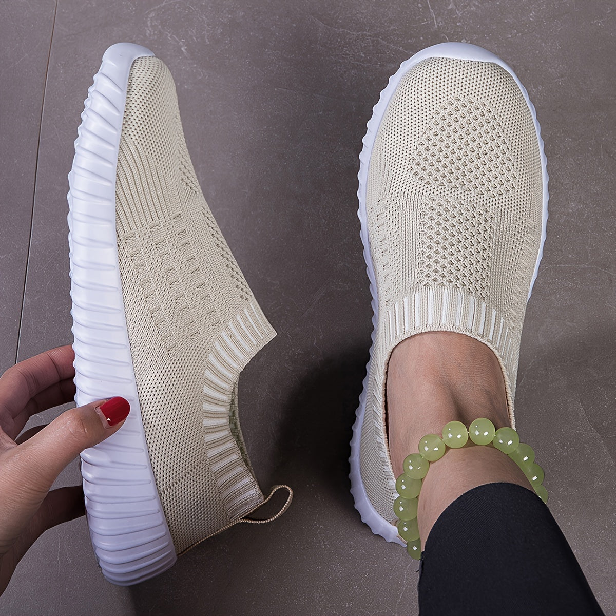 Nina | Sneakers Slip-On con Bordo a Righe