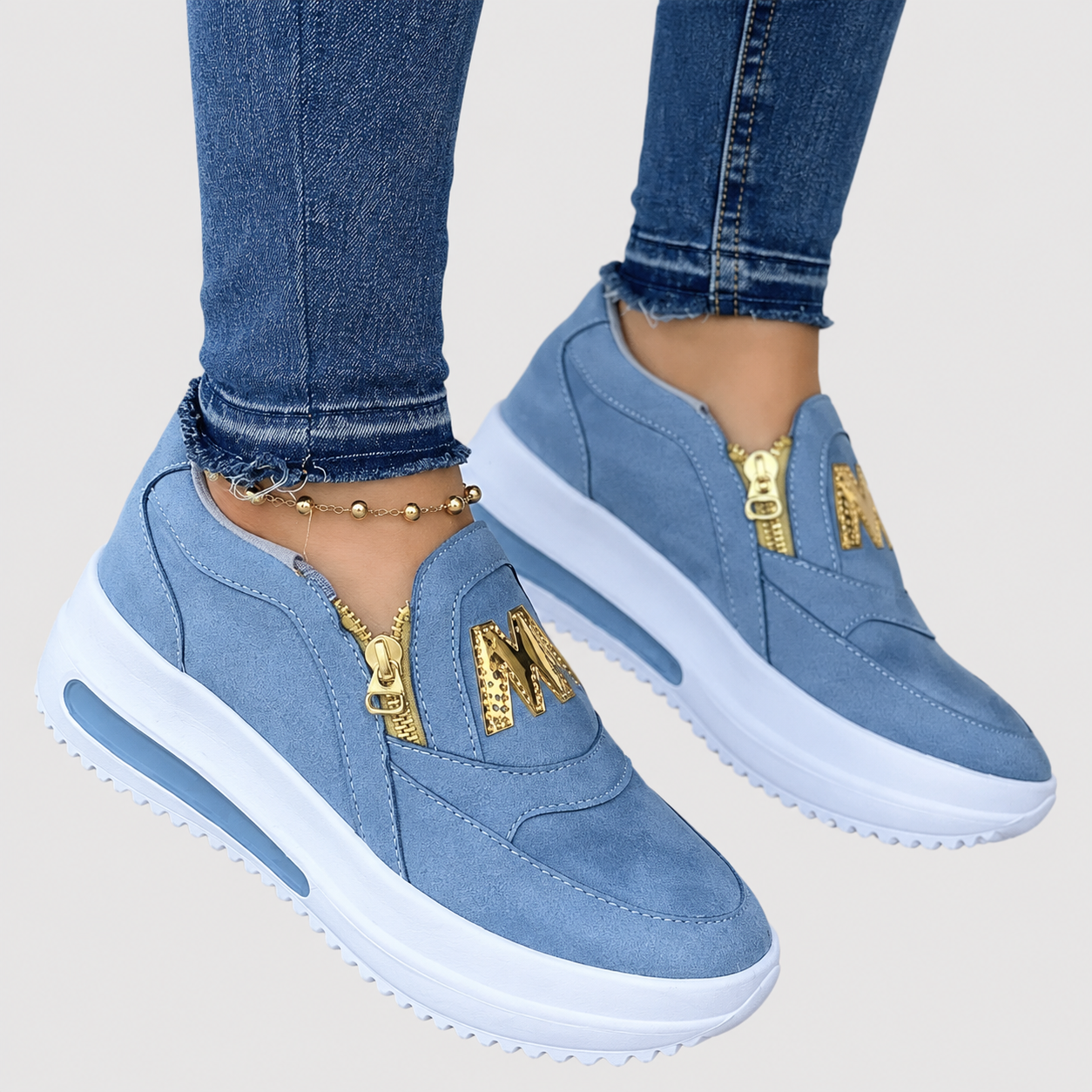 Zoe | Sneakers con Zip Decorative