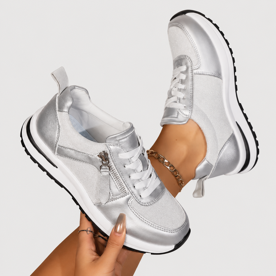 Alice | Sneakers con Zip e Dettagli Lucidi