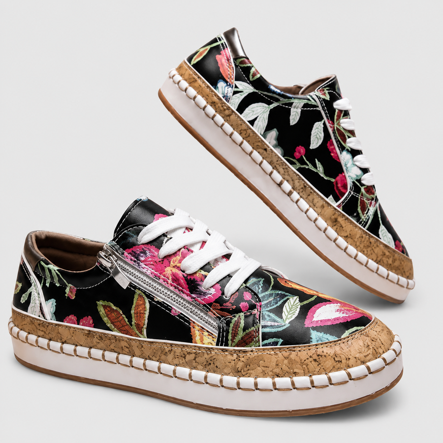 Olivia | Sneakers Floreali con Zip