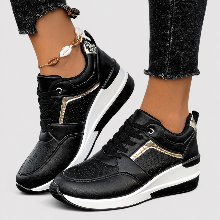 Novella | Sneakers con Zeppa e Inserti Lucidi