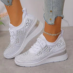 Grazia | Sneakers Traforate con Zeppa