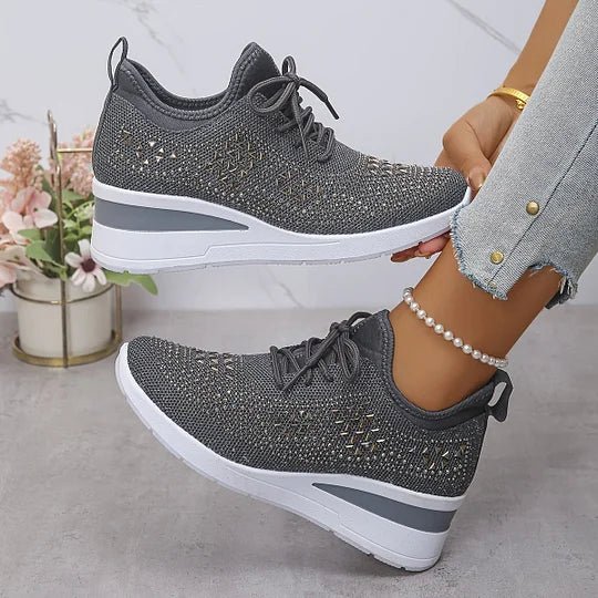 Grazia | Sneakers Traforate con Zeppa
