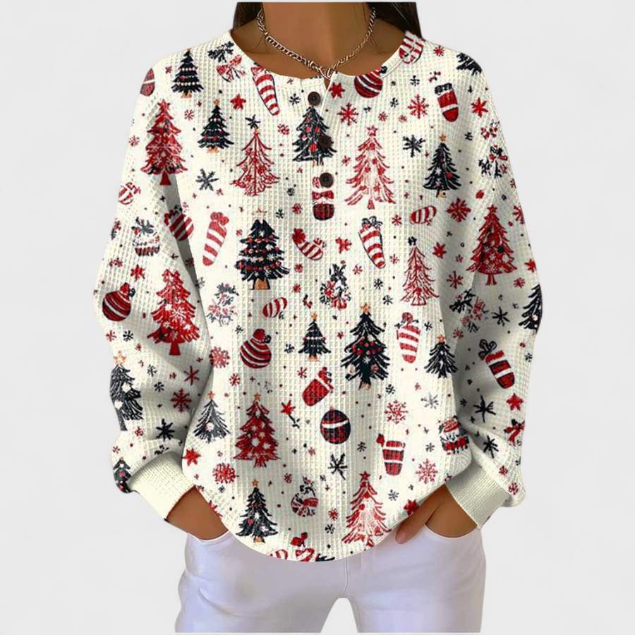 Anna | Maglione con Alberelli Natalizi